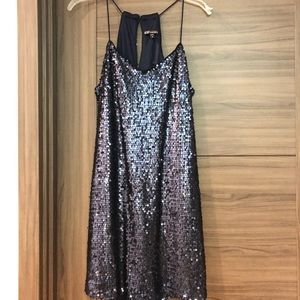Express Navy sequin dress